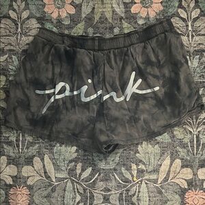 PINK Victoria's Secret Tie-Dye Black Athletic Shorts